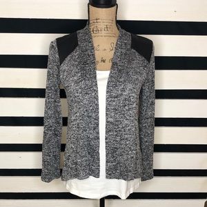 Epic Threads Grey Sweater with Leather Accents
